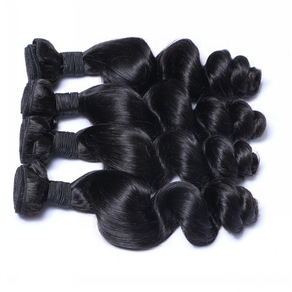 Large Stock Hair Extensions Peruvian Human Virgin Hair Weave Piece    LM083
